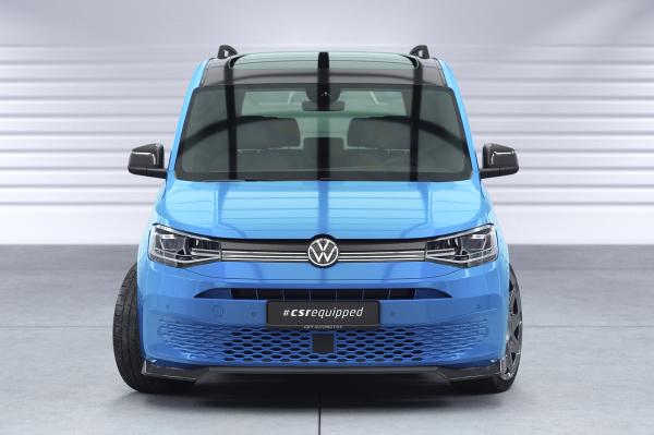 CSR Frontspoiler | Cup-Spoilerlippe mit ABE für VW Caddy 5 (Typ SB) CSL727-M Carbon Look matt strukturiert (keine Lackierung erforderlich)