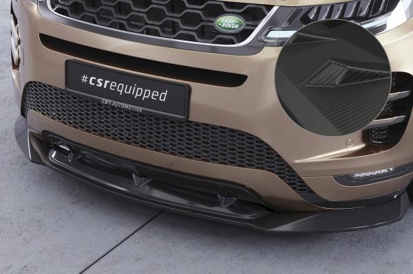 CSR Frontspoiler | Cup-Spoilerlippe mit ABE für Land Rover Range Rover Evoque (L551) CSL732-M Carbon Look matt strukturiert (keine Lackierung erforderlich)