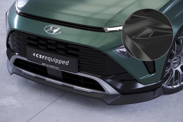 CSR Frontspoiler | Cup-Spoilerlippe mit ABE für Hyundai Bayon CSL733-G Glossy schwarz Hochglanz (keine Lackierung erforderlich)