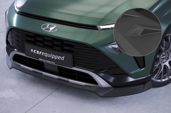 CSR Frontspoiler | Cup-Spoilerlippe mit ABE für Hyundai Bayon CSL733-L schwarz matt (Lackierung erforderlich)