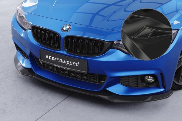 CSR Frontspoiler | Cup-Spoilerlippe mit ABE für BMW 4er (F32/F33/F36) M-Paket CSL736-G Glossy schwarz glänzend (keine Lackierung erforderlich)