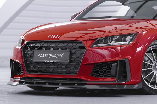 CSR Frontspoiler | Cup-Spoilerlippe mit ABE für Audi TT FV/8S S-Line / TTS FV/8S CSL739-G Glossy schwarz Hochglanz (keine Lackierung erforderlich)
