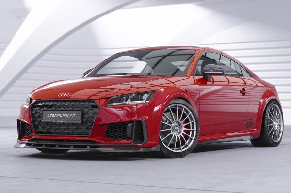 CSR Frontspoiler | Cup-Spoilerlippe mit ABE für Audi TT FV/8S S-Line / TTS FV/8S CSL739-G Glossy schwarz Hochglanz (keine Lackierung erforderlich)