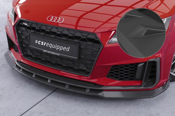 CSR Frontspoiler | Cup-Spoilerlippe mit ABE für Audi TT FV/8S S-Line / TTS FV/8S CSL739-L schwarz matt (Lackierung erforderlich)