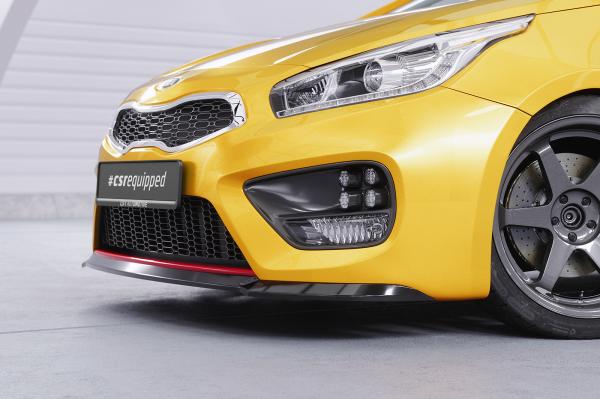CSR Frontspoiler | Cup-Spoilerlippe mit ABE für Kia Ceed (JD) GT/ Pro Ceed (JD) GT CSL743-M Carbon Look matt strukturiert (keine Lackierung erforderlich)