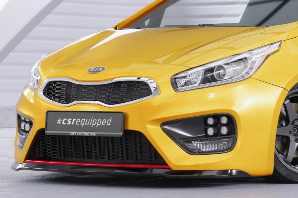 CSR Frontspoiler | Cup-Spoilerlippe mit ABE für Kia Ceed (JD) GT/ Pro Ceed (JD) GT CSL743-M Carbon Look matt strukturiert (keine Lackierung erforderlich)