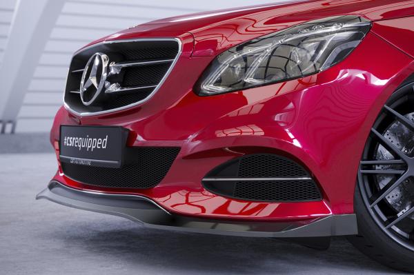 CSR Frontspoiler | Cup-Spoilerlippe mit ABE für Mercedes-Benz E-Klasse (W212/S212) CSL751-L schwarz matt (Lackierung erforderlich)