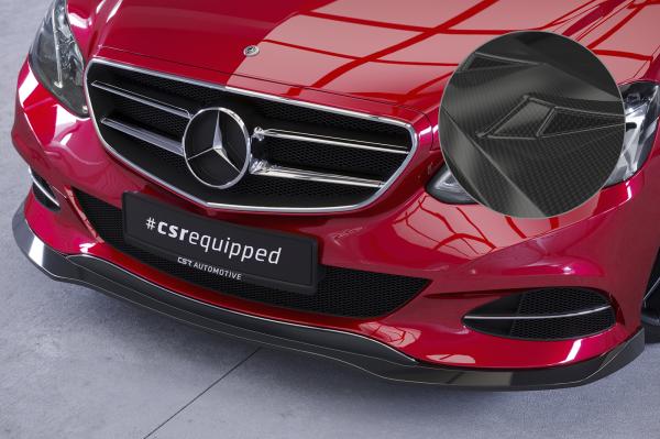 CSR Frontspoiler | Cup-Spoilerlippe mit ABE für Mercedes-Benz E-Klasse (W212/S212) CSL751-C Carbon Look Hochglanz (keine Lackierung erforderlich)