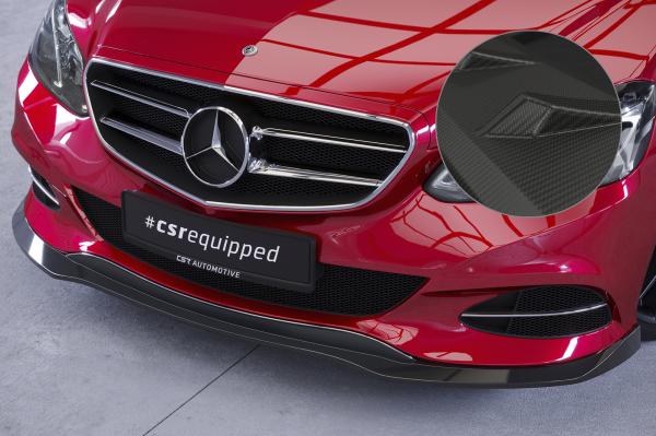 CSR Frontspoiler | Cup-Spoilerlippe mit ABE für Mercedes-Benz E-Klasse (W212/S212) CSL751-M Carbon Look matt strukturiert (keine Lackierung erforderlich)