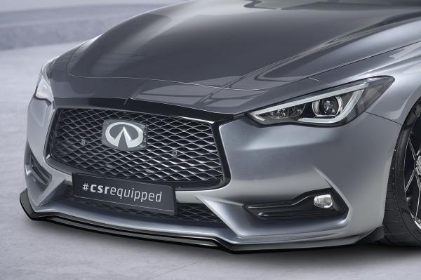 CSR Frontspoiler | Cup-Spoilerlippe mit ABE für Infiniti Q60 CSL754-C Carbon Look Hochglanz (keine Lackierung erforderlich)