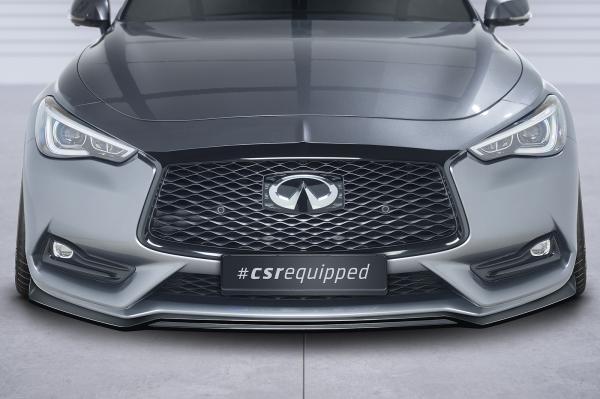 CSR Frontspoiler | Cup-Spoilerlippe mit ABE für Infiniti Q60 CSL754-C Carbon Look Hochglanz (keine Lackierung erforderlich)
