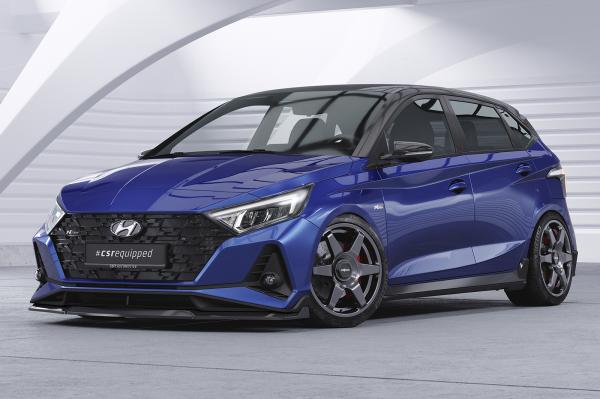 CSR Frontspoiler | Cup-Spoilerlippe mit ABE für Hyundai I20 (BC3) N / N-Line CSL756-L schwarz matt (Lackierung erforderlich)