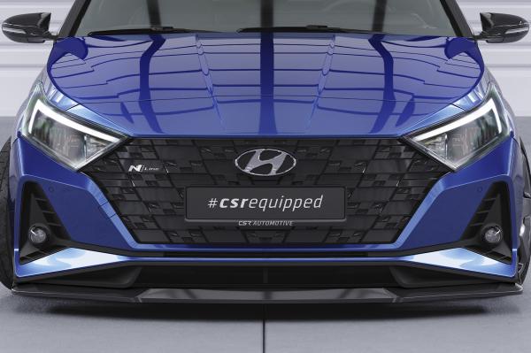 CSR Frontspoiler | Cup-Spoilerlippe mit ABE für Hyundai I20 (BC3) N / N-Line CSL756-L schwarz matt (Lackierung erforderlich)