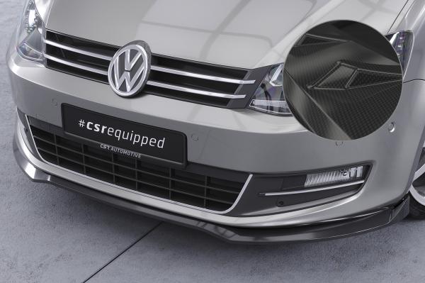 CSR Frontspoiler | Cup-Spoilerlippe mit ABE für VW Sharan 2 (7N) CSL757-C Carbon Look Hochglanz (keine Lackierung erforderlich)