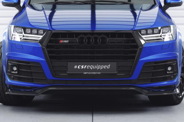 CSR Frontspoiler | Cup-Spoilerlippe mit ABE für Audi Q7 (4M) S-Line / SQ7 (4M) CSL758-L schwarz matt (Lackierung erforderlich)