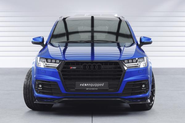 CSR Frontspoiler | Cup-Spoilerlippe mit ABE für Audi Q7 (4M) S-Line / SQ7 (4M) CSL758-L schwarz matt (Lackierung erforderlich)