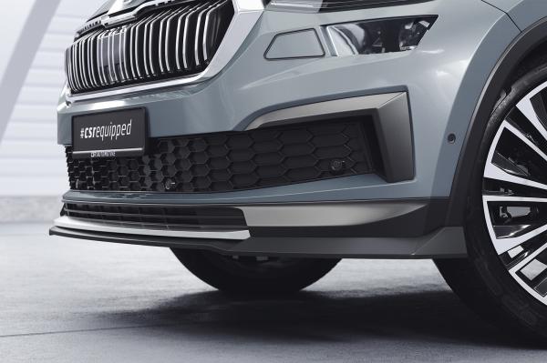 CSR Frontspoiler | Cup-Spoilerlippe mit ABE für Skoda Kodiaq CSL759-L schwarz matt (Lackierung erforderlich)