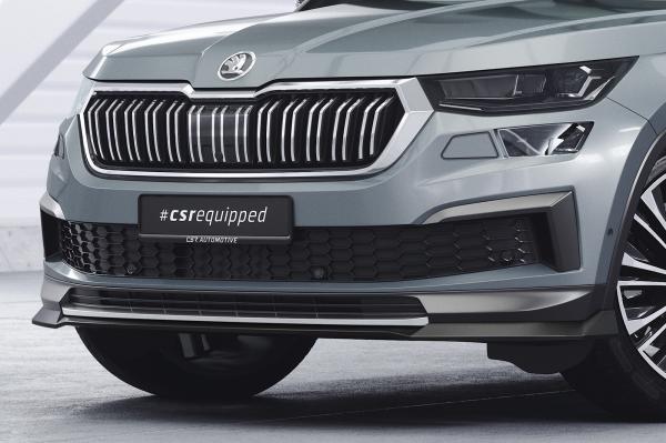 CSR Frontspoiler | Cup-Spoilerlippe mit ABE für Skoda Kodiaq CSL759-L schwarz matt (Lackierung erforderlich)