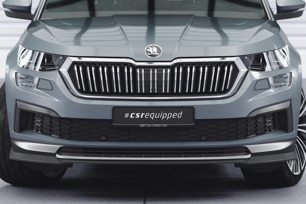 CSR Frontspoiler | Cup-Spoilerlippe mit ABE für Skoda Kodiaq CSL759-L schwarz matt (Lackierung erforderlich)
