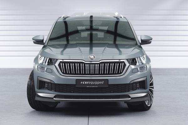 CSR Frontspoiler | Cup-Spoilerlippe mit ABE für Skoda Kodiaq CSL759-L schwarz matt (Lackierung erforderlich)