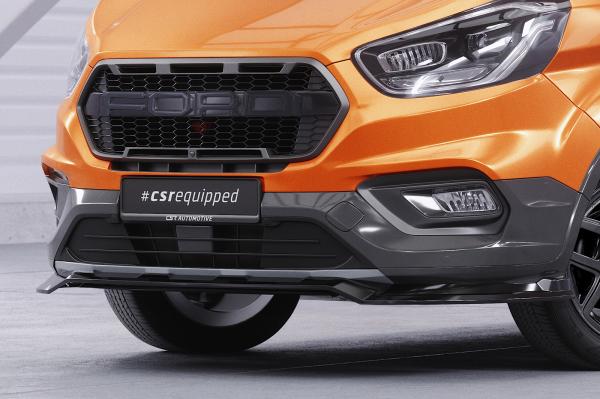 CSR Frontspoiler | Cup-Spoilerlippe mit ABE für Ford Tourneo Custom Active CSL762-M Carbon Look matt strukturiert (keine Lackierung erforderlich)