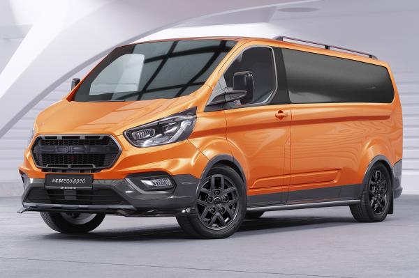 CSR Frontspoiler | Cup-Spoilerlippe mit ABE für Ford Tourneo Custom Active CSL762-M Carbon Look matt strukturiert (keine Lackierung erforderlich)