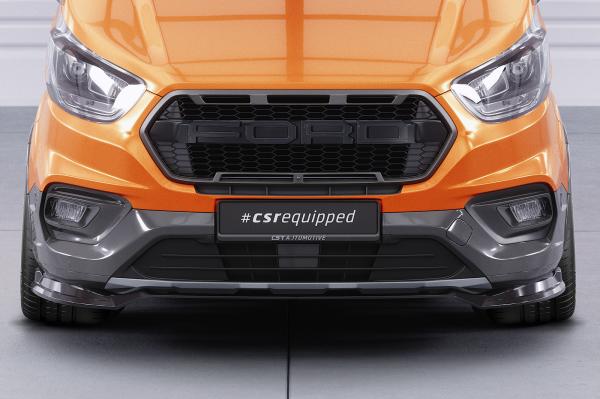 CSR Frontspoiler | Cup-Spoilerlippe mit ABE für Ford Tourneo Custom Active CSL762-M Carbon Look matt strukturiert (keine Lackierung erforderlich)