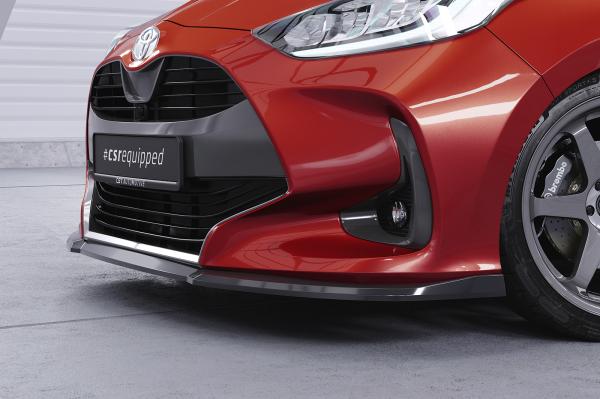 CSR Frontspoiler | Cup-Spoilerlippe mit ABE für Toyota Yaris (XP21) CSL765-S schwarz matt strukturiert (keine Lackierung erforderlich)