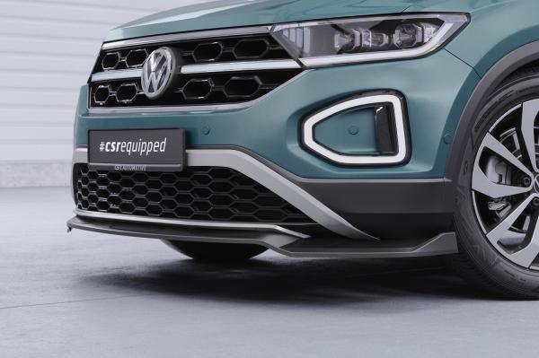 CSR Frontspoiler | Cup-Spoilerlippe mit ABE für VW T-Roc (A1) Facelift CSL766-L Lackierung erforderlich (schwarz matt)