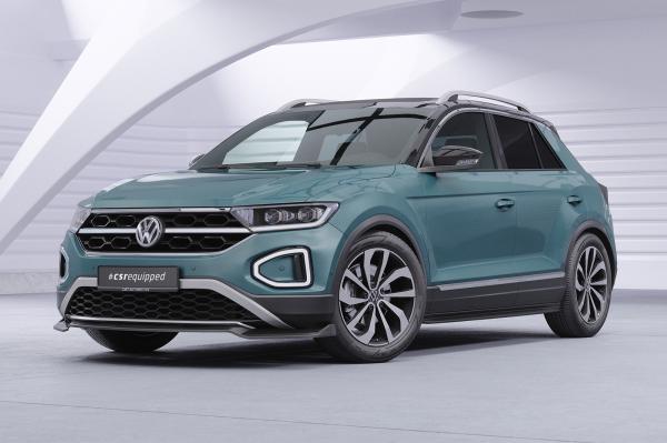 CSR Frontspoiler | Cup-Spoilerlippe mit ABE für VW T-Roc (A1) Facelift CSL766-L Lackierung erforderlich (schwarz matt)