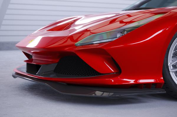 CSR Frontspoiler | Cup-Spoilerlippe mit ABE für Ferrari F8 Tributo / Spider CSL767-L schwarz matt (Lackierung erforderlich)