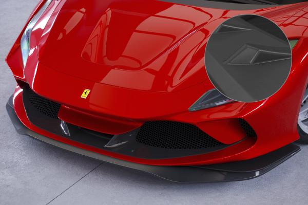 CSR Frontspoiler | Cup-Spoilerlippe mit ABE für Ferrari F8 Tributo / Spider CSL767-L schwarz matt (Lackierung erforderlich)