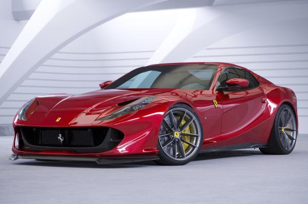 CSR Frontspoiler | Cup-Spoilerlippe mit ABE für Ferrari 812 Superfast / GTS CSL768-L schwarz matt (Lackierung erforderlich)
