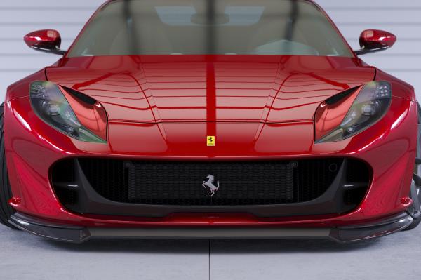 CSR Frontspoiler | Cup-Spoilerlippe mit ABE für Ferrari 812 Superfast / GTS CSL768-L schwarz matt (Lackierung erforderlich)