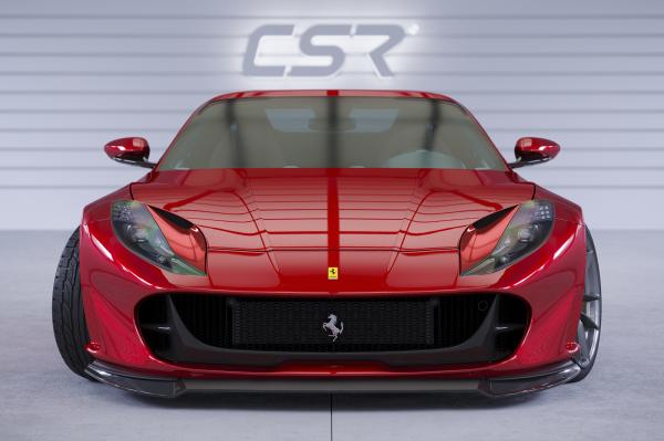 CSR Frontspoiler | Cup-Spoilerlippe mit ABE für Ferrari 812 Superfast / GTS CSL768-L schwarz matt (Lackierung erforderlich)