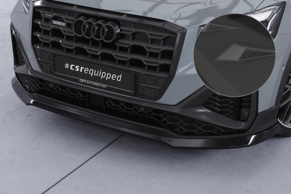 CSR Frontspoiler | Cup-Spoilerlippe mit ABE für Audi Q2 (Typ GA) S-Line CSL771-S schwarz matt strukturiert (keine Lackierung erforderlich)