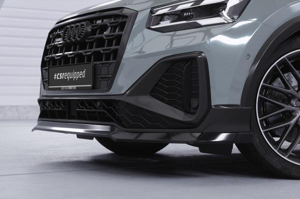 CSR Frontspoiler | Cup-Spoilerlippe mit ABE für Audi Q2 (Typ GA) S-Line CSL771-L schwarz matt (Lackierung erforderlich)