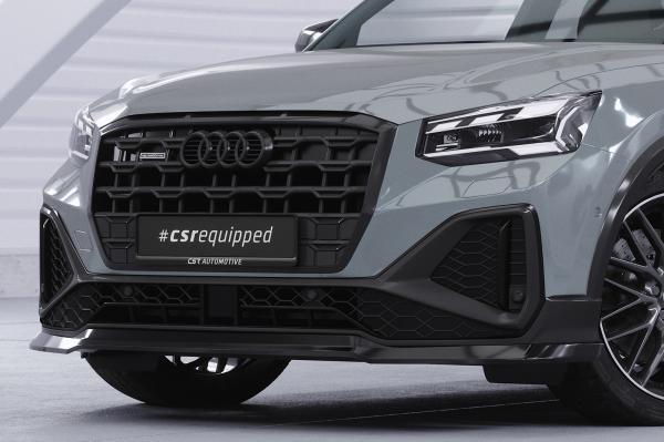 CSR Frontspoiler | Cup-Spoilerlippe mit ABE für Audi Q2 (Typ GA) S-Line CSL771-L schwarz matt (Lackierung erforderlich)