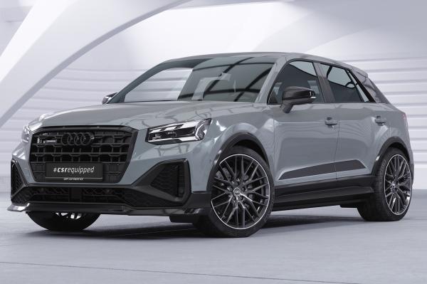 CSR Frontspoiler | Cup-Spoilerlippe mit ABE für Audi Q2 (Typ GA) S-Line CSL771-L schwarz matt (Lackierung erforderlich)