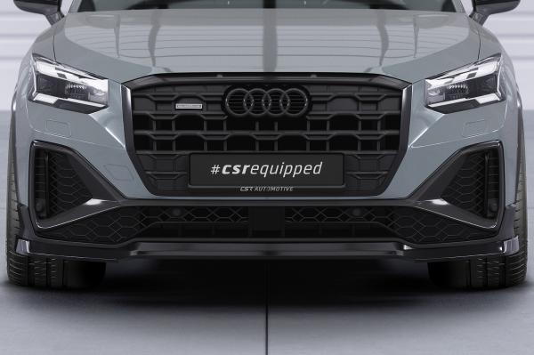 CSR Frontspoiler | Cup-Spoilerlippe mit ABE für Audi Q2 (Typ GA) S-Line CSL771-L schwarz matt (Lackierung erforderlich)