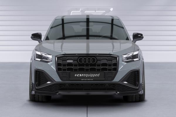CSR Frontspoiler | Cup-Spoilerlippe mit ABE für Audi Q2 (Typ GA) S-Line CSL771-L schwarz matt (Lackierung erforderlich)