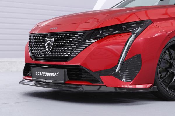CSR Frontspoiler | Cup-Spoilerlippe mit ABE für Peugeot 308 (P51) GT CSL772-G Glossy schwarz Hochglanz (keine Lackierung erforderlich)
