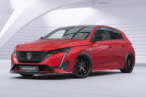 CSR Frontspoiler | Cup-Spoilerlippe mit ABE für Peugeot 308 (P51) GT CSL772-G Glossy schwarz Hochglanz (keine Lackierung erforderlich)