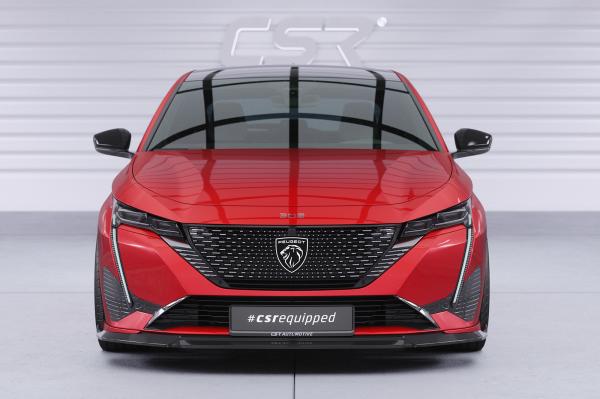 CSR Frontspoiler | Cup-Spoilerlippe mit ABE für Peugeot 308 (P51) GT CSL772-G Glossy schwarz Hochglanz (keine Lackierung erforderlich)