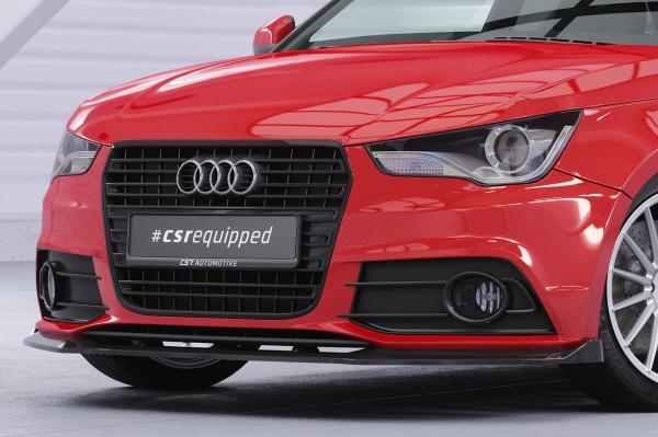 CSR Frontspoiler | Cup-Spoilerlippe mit ABE für Audi A1 (8X) S-Line CSL773-L schwarz matt (Lackierung erforderlich)