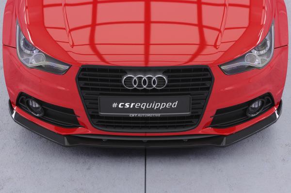 CSR Frontspoiler | Cup-Spoilerlippe mit ABE für Audi A1 (8X) S-Line CSL773-L schwarz matt (Lackierung erforderlich)