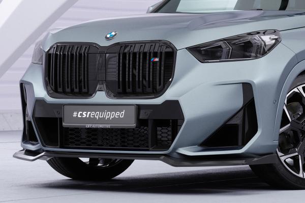 CSR Frontspoiler | Cup-Spoilerlippe mit ABE für BMW X1 U11 M-Paket CSL777-G Glossy schwarz Hochglanz (keine Lackierung erforderlich)