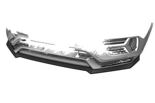 CSR Frontspoiler | Cup-Spoilerlippe mit ABE für Volvo XC90 (2.Gen) R-Design CSL780-L schwarz matt (Lackierung erforderlich)