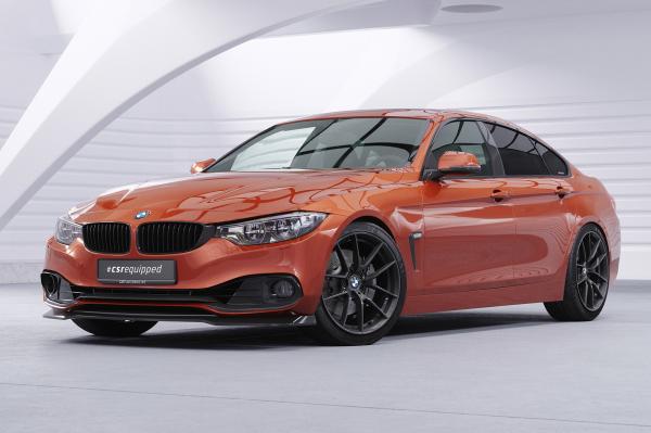 CSR Frontspoiler | Cup-Spoilerlippe mit ABE für BMW 4er F36 Gran Coupe CSL781-G Glossy schwarz glänzend (keine Lackierung erforderlich)
