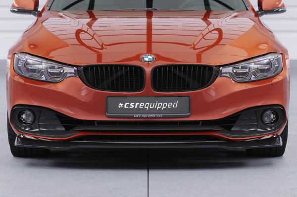 CSR Frontspoiler | Cup-Spoilerlippe mit ABE für BMW 4er F36 Gran Coupe CSL781-G Glossy schwarz glänzend (keine Lackierung erforderlich)